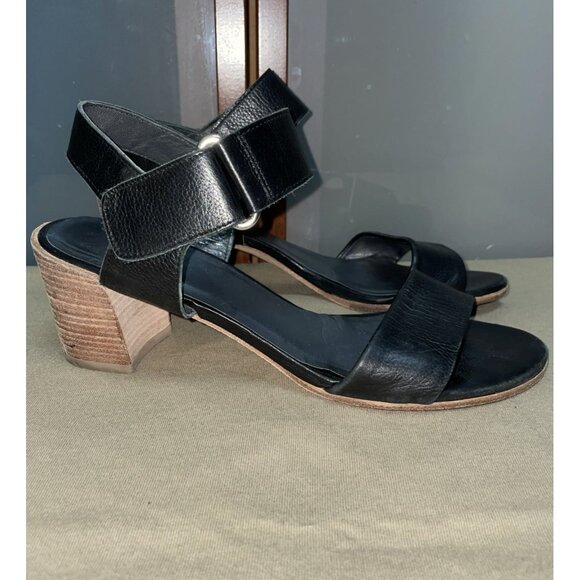 STUART WEITZMAN Shaila Broadband Leather City Open Toe Block Heel Sandals 8.5 - Picture 4 of 8